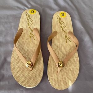 Michael Kors flip-flops size 11 brand new never worn